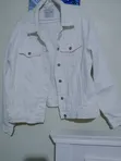 Classic White Denim Jacket - Size L - 1