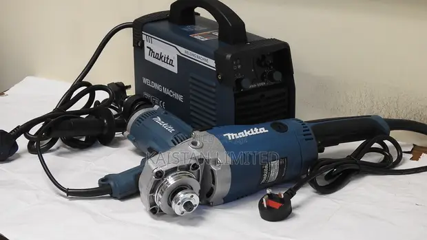 Makita MMA-500A Welding Machine + 9" Angle Grinder + Drill - 1