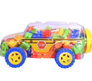 2-in-1 Car-Shaped Educational Building Blocks