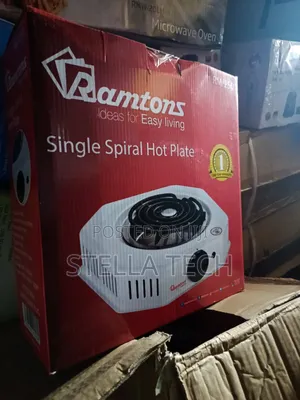 Ramtons RM/250 Single Spiral Plate Cooker - Silver