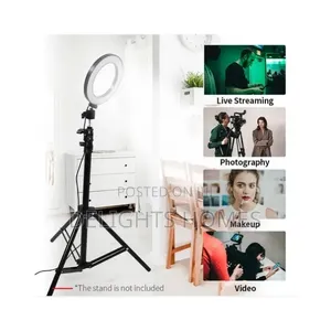 14-Inch LED Ring Light na Tripod & Simu Holder