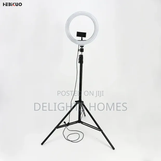 13-Inch LED Ring Light na Tripod & Simu Holder - 1