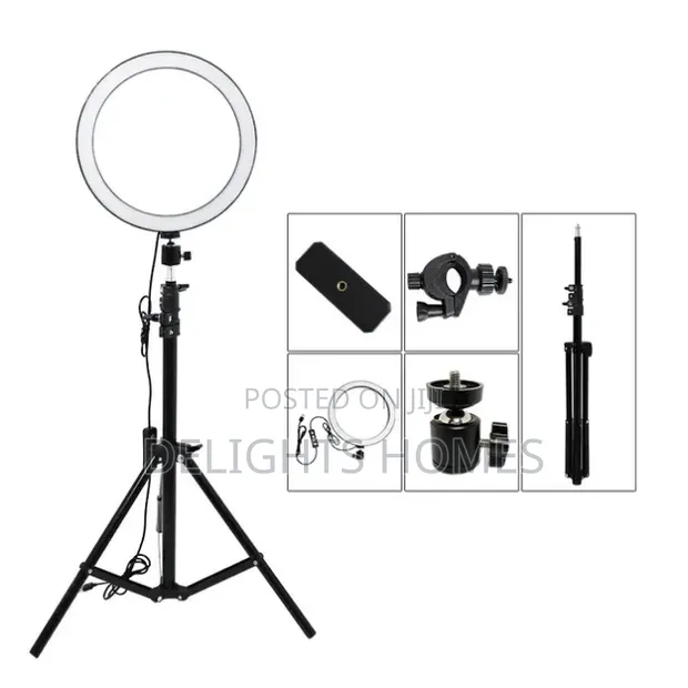 12-Inch LED Ring Light with Tripod & Phone Holder - 1