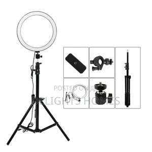 12-Inch LED Ring Light na Tripod & Simu Holder
