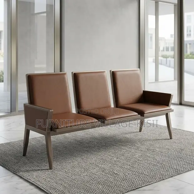 3-Seater Comfy Waiting Chair - Brown - 1