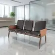 3-Seater Comfy Waiting Chair - Brown - 2