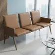 3-Seater Comfy Waiting Chair - Brown - 5