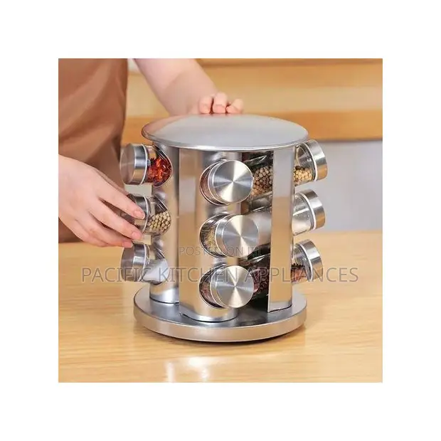 12-Piece 360° Rotating Spice Rack Carousel - 1
