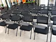 Black Mesh Training Chairs with Writing Tablet - 1