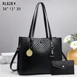 Ladies Genuine Leather Handbag - Multicolor - 1