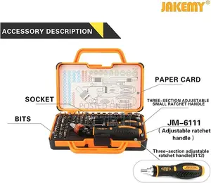 JAKEMY 69-in-1 Ratchet Screwdriver Set Magnetic Electronics Repair Kit