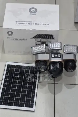 V380 VTS30 Kamera ya Solar ya Triple Lens isiyo na Waya ya Wi-Fi yenye Floodlights