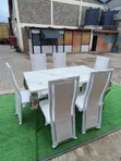 6 Seater Executive Modern Marble Dining Table - 5