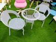 White Rattan-Style Balcony Set - 1