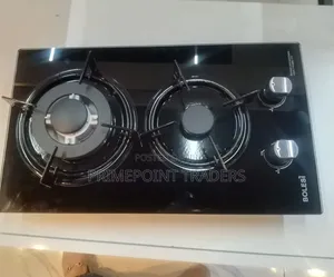 Bolesi 2-Burner Tempered Glass Gas Cooktop