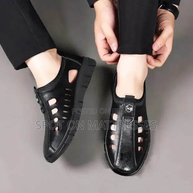 Sandali za Ngozi za Wanaume Zinazopumua - Size 39-44 - 1