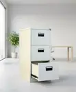 Lockable Vertical 3 Drawer Cabinet with Soft Close - 3