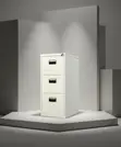 Lockable Vertical 3 Drawer Cabinet with Soft Close - 4