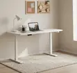 Electric Standing Office Desk - 1400MM Nyeupe Inayoweza Kurekebishwa - 2