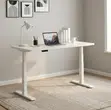 Electric Standing Office Desk - 1400MM Nyeupe Inayoweza Kurekebishwa - 5