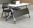 Meza ya Mkutano ya Ergonomic inayokunjwa yenye Magurudumu yanayofungwa - 1