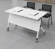 Meza ya Mkutano ya Ergonomic inayokunjwa yenye Magurudumu yanayofungwa - 5