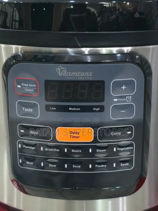 Ramtons Electric Pressure Cooker 6L RM/582 Stainless Pot - 1