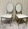 Kiti cha Chakula cha Faux Leather chenye Mgongo Bundi (Cha Kuweka Juu) - 1