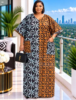Kanzu ya Kitenge ya Wanawake, Free Size