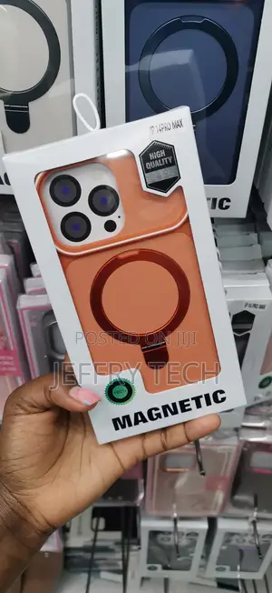 Kifaa cha Kesi Rangi ya Chungwa na Pete ya Sumaku kwa iPhone 14 Pro Max