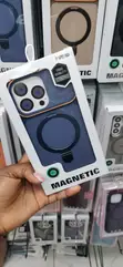 Kesi ya Bluu ya Kickstand ya Sumaku kwa Apple iPhone 14 Pro Max - 1
