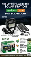 Solar Lighting System Kit with 3 Bulbs - 1