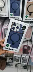 Blue Magnetic Case for iPhone 15 Pro with Ring Stand - 2