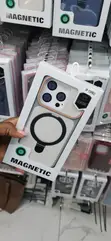 Kifaa cha iPhone 15 Pro cha Magnetic chenye Rangi ya Chungwa - 2