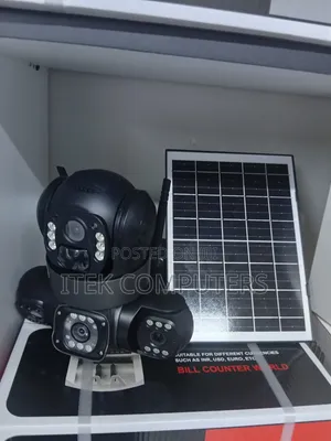 4G Solar Triple Lens CCTV Camera kwa Ulinzi Mpana wa Mali Nje