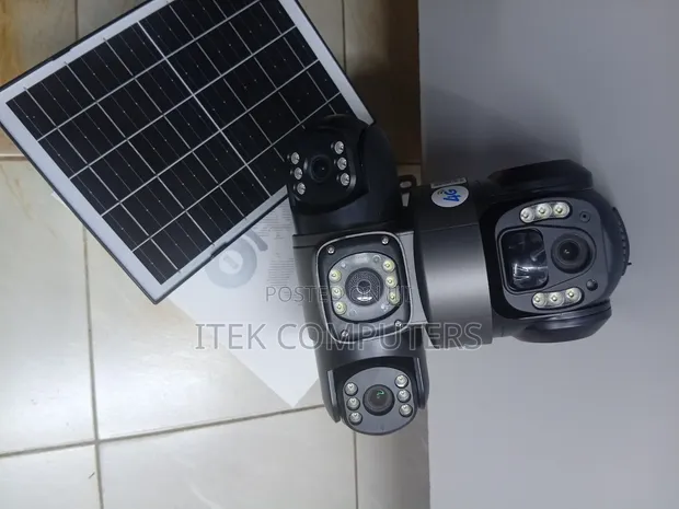 Triple Lens Solar 4G CCTV Camera for Farms, Homes & Outdoors - 1