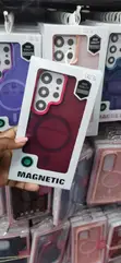 Burgundy Magnetic Shockproof Case for Samsung Galaxy S24 Ultra - 2