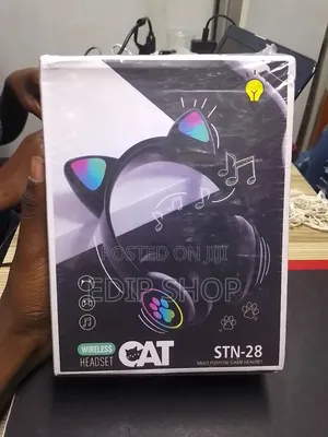 Headset Nyeusi Isiyo na Waya kwa Watoto