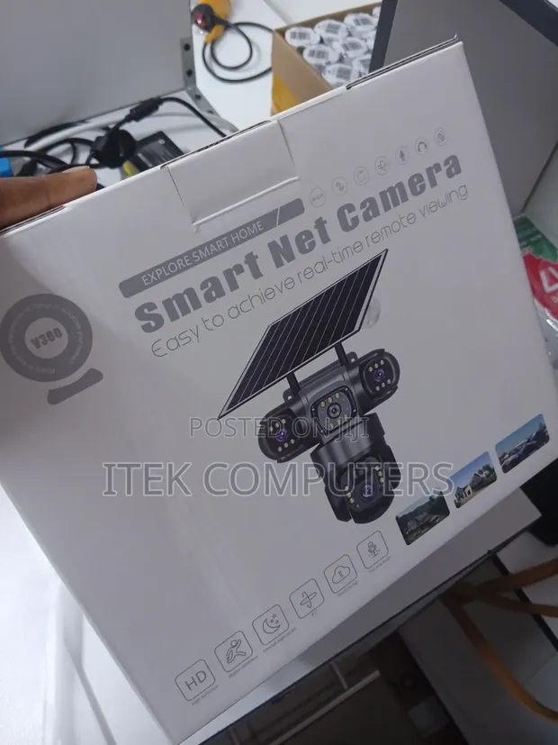 Kamera ya CCTV ya Nje ya 4G yenye Lensi Tatu na Solar - 1