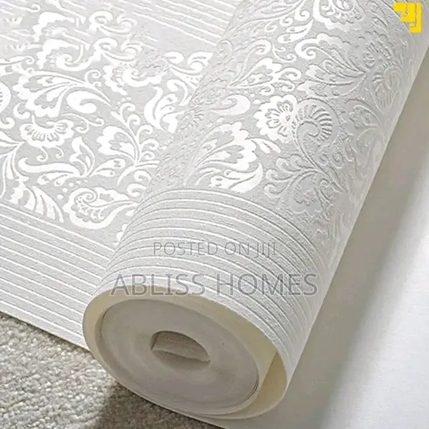 Embossed Striped Wallpaper - Muundo wa Kisasa - 1