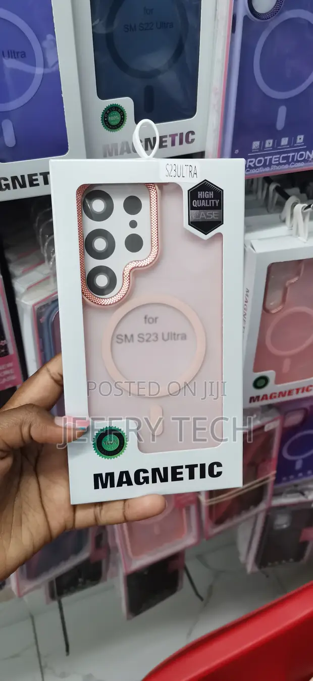Rose Gold Magnetic Wireless Charging Case for Samsung Galaxy S23 Ultra - 1