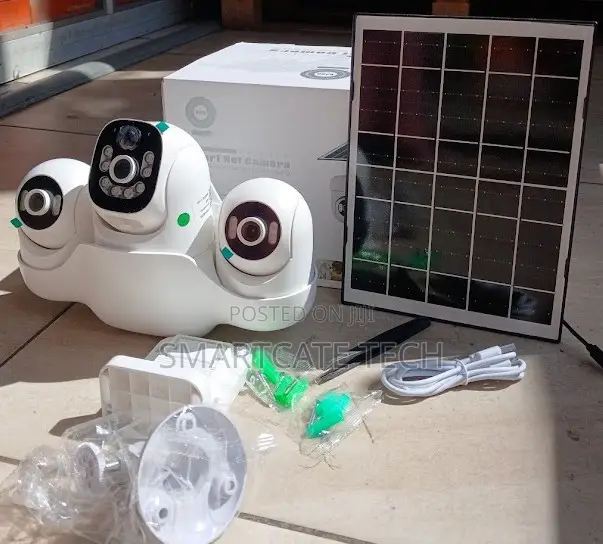 Kamera ya Usalama ya V380 Pro Triple Lens Solar PTZ - 1