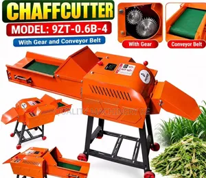 High-Efficiency Chaff Cutter with Gear and Conveyor Belt