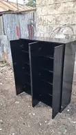 Black Wooden Shoe Rack - 1