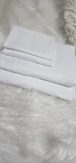 Set ya Vitanda 4 za Pamba Safi Nyeupe Zenye Michirizi - 2