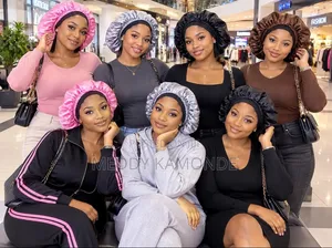 Hair Bonnets Mpya za Satin (Grey/Black/Pink)