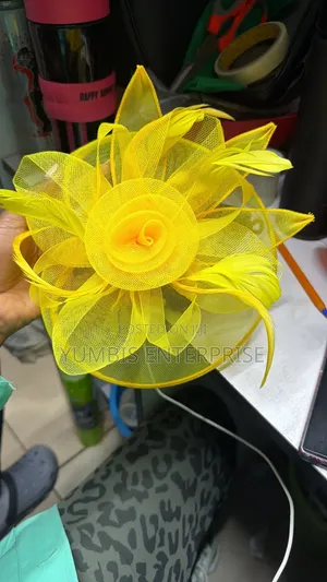 Mustard Yellow Big Fascinator