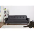 Durable 3 Seater Corner Couch - Black Leather - 2