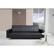 Durable 3 Seater Corner Couch - Black Leather - 3