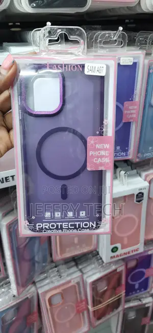 Purple Translucent Matte MagSafe Case for Samsung Galaxy A07